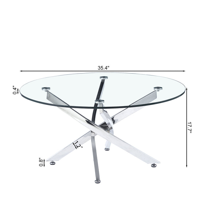 Round Table With Angular Slanted Legs Home Essentials