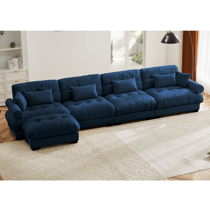 Super Comfort Oversized Modular Sectional Sofa With Movable Ottoman Home Essentials