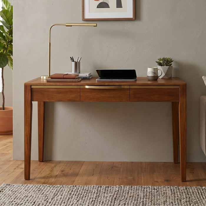 Modern Home Office Desk With Drawers Noble House