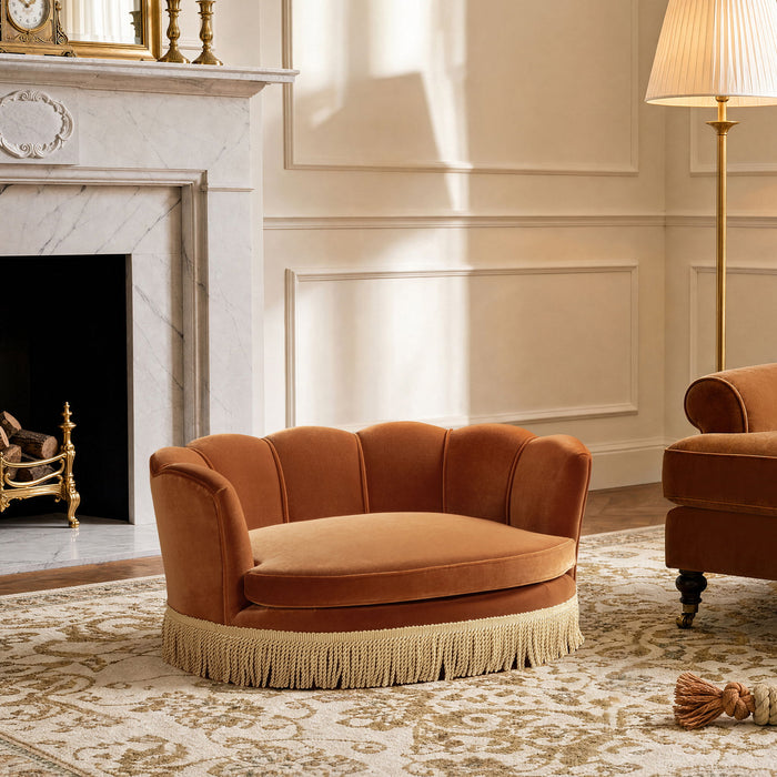 Clara - Scalloped Pet Sofa Bed Jennifer Taylor Home