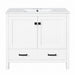 Bathroom Vanity With Sink, Soft Close Doors, Double Shelves & Divided Drawer Hearth and Haven