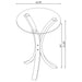 Helena - Round Glass Top Accent Side Table - Cappuccino Furniture Max