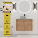 Wall Mounted Bathroom Vanity With Art Sink & 1 Soft Close Door Home Essentials