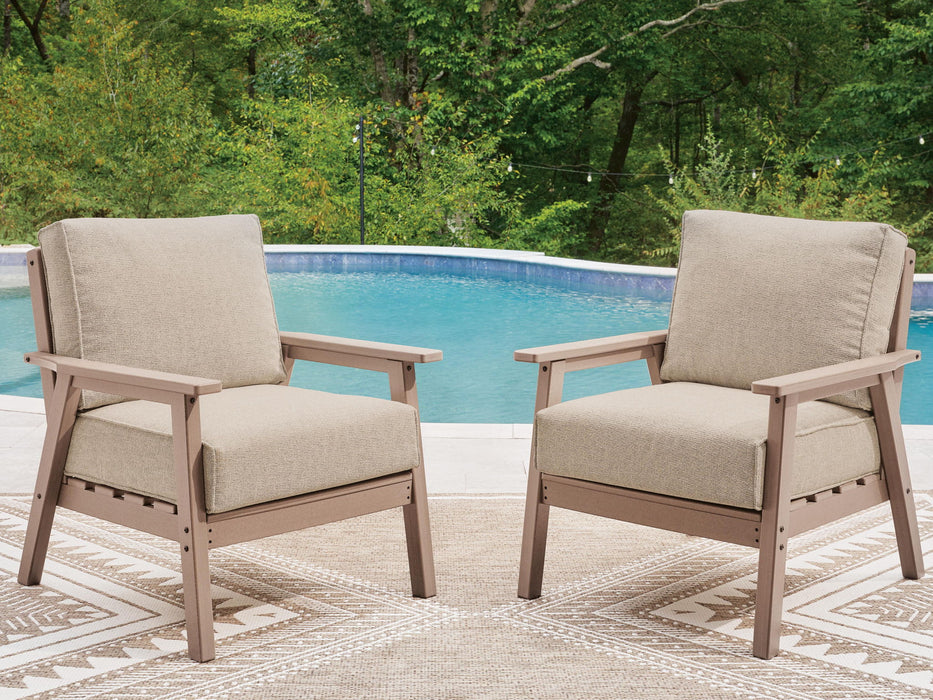 Grover Beach - Lounge Chair With Cushion (Set of 2) - Driftwood Signature Design by Ashley®