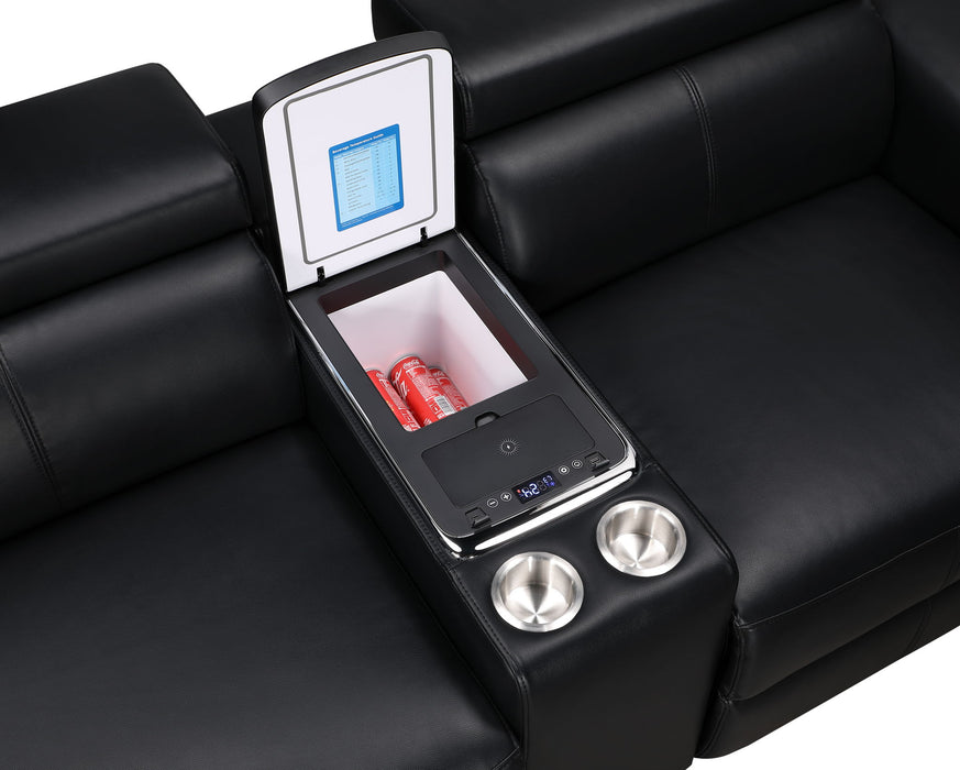 Nova - Sectional With Bluetooth Speaker, LED And Lifting Wine Cabinet Matrix Furniture Group