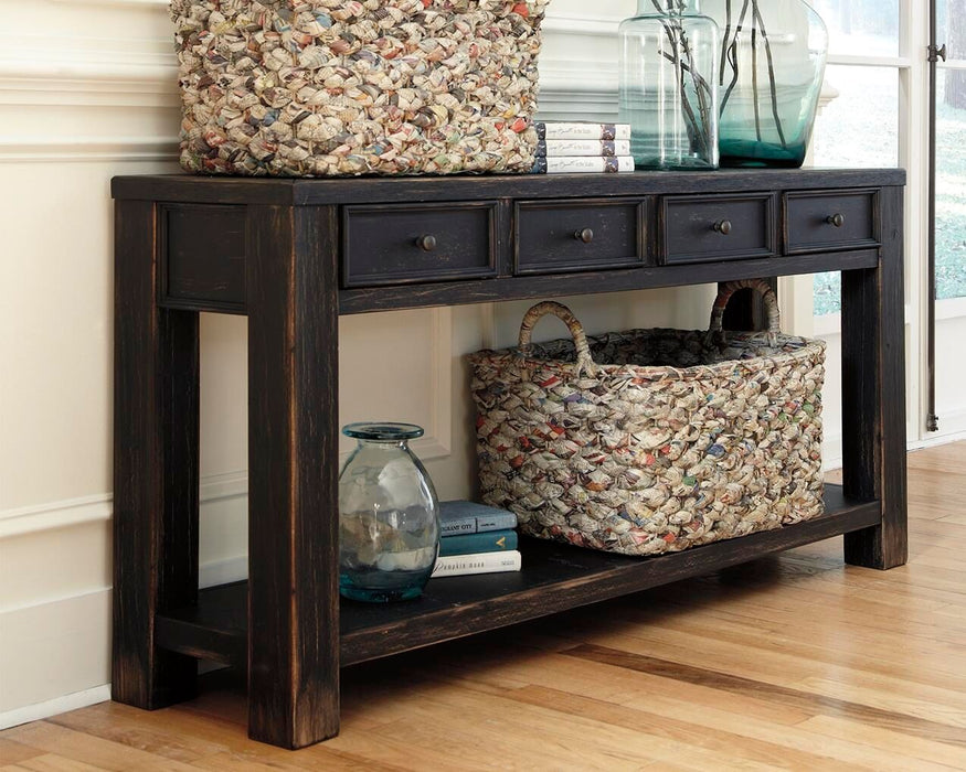 Gavelston - Sofa Table - Black Signature Design by Ashley®