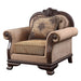 Chateau De Ville - Chair With Pillow (Same Lv01590) - Fabric & Espresso ACME