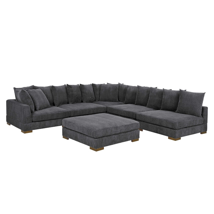 Large Seating Modular Sleeper Sectional - Dark Gray Home Essentials
