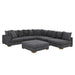 Large Seating Modular Sleeper Sectional - Dark Gray Home Essentials