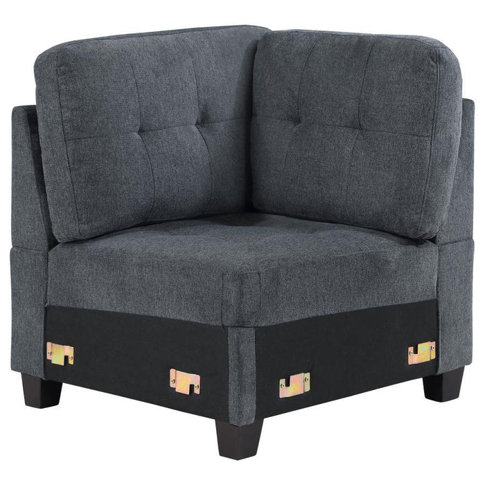 Georgina - Upholstered Corner Chair - Steel Gray