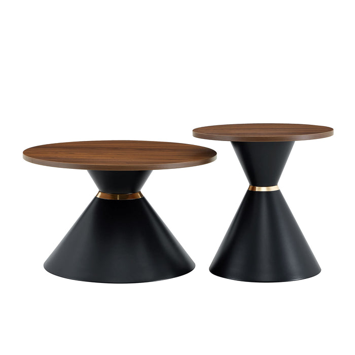 2 Piece Round Coffee Table Set For Living Room Home Essentials