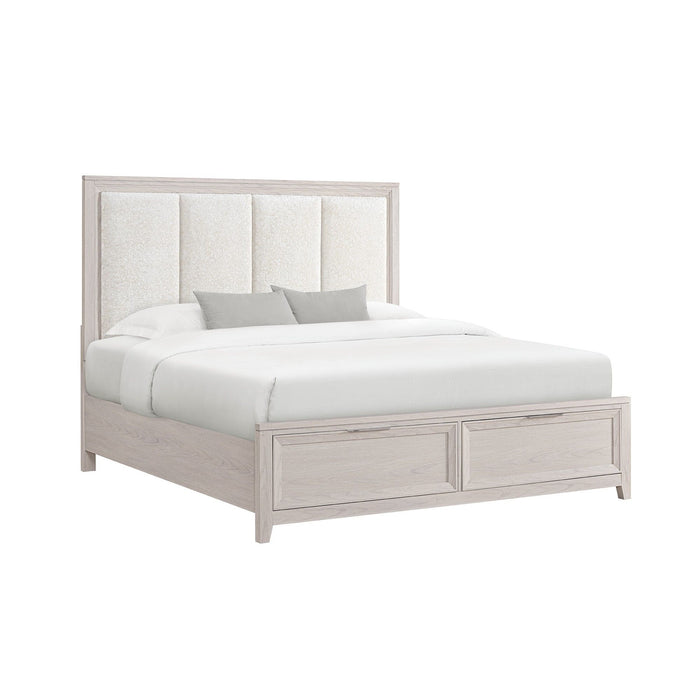 Melissa - 5 Piece Storage Bedroom Set With Padded Headboard Global Furniture USA