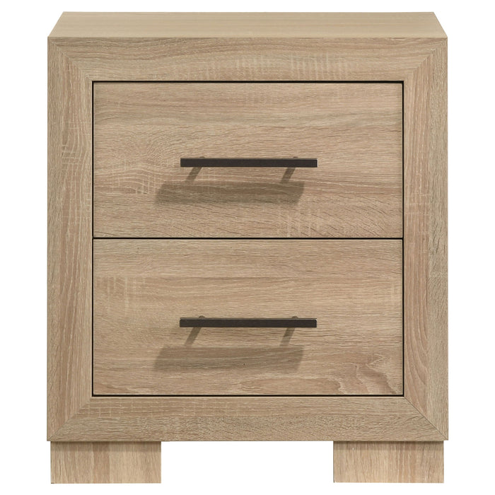 Merritt - 2 Drawer Nightstand - Light Oak Furniture Max