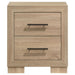 Merritt - 2 Drawer Nightstand - Light Oak Furniture Max