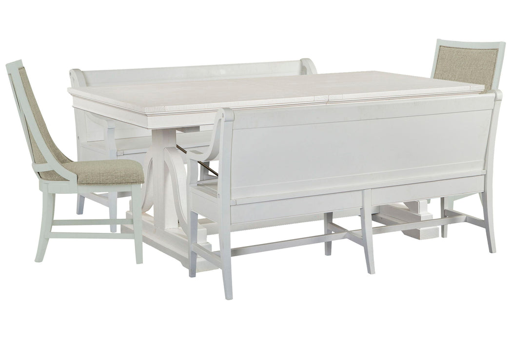 Heron Cove - Extendable Trestle Dining Table Set Magnussen Furniture
