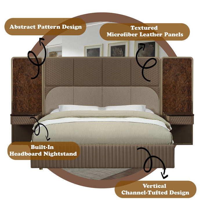 Marcelino - Nightstand With Wall Pier (EK) - Cherry Oak ACME