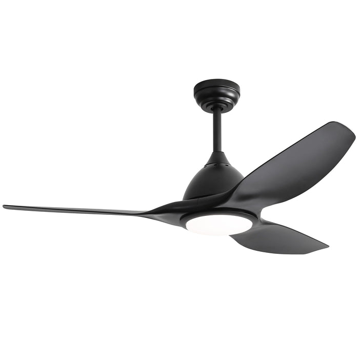 Modern Ceiling Fan With 22W Led Light, 3 ABS Fan Blades Dc Motor Ceiling Fan For Bedroom Living Room