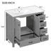 Bathroom Vanity With Sink Combo, 2 Soft Close Doors And 5 Drawers Hearth and Haven