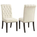 Tufted Rolled Backrest Side Chairs (Set of 2) Furniture Max