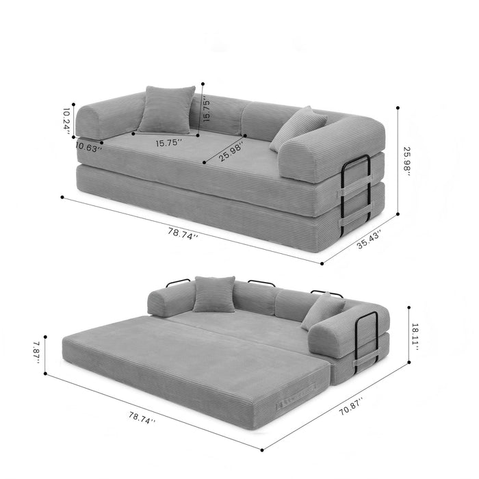 Convertible Foldable Floor Sofa Bed For Living Room Home Essentials