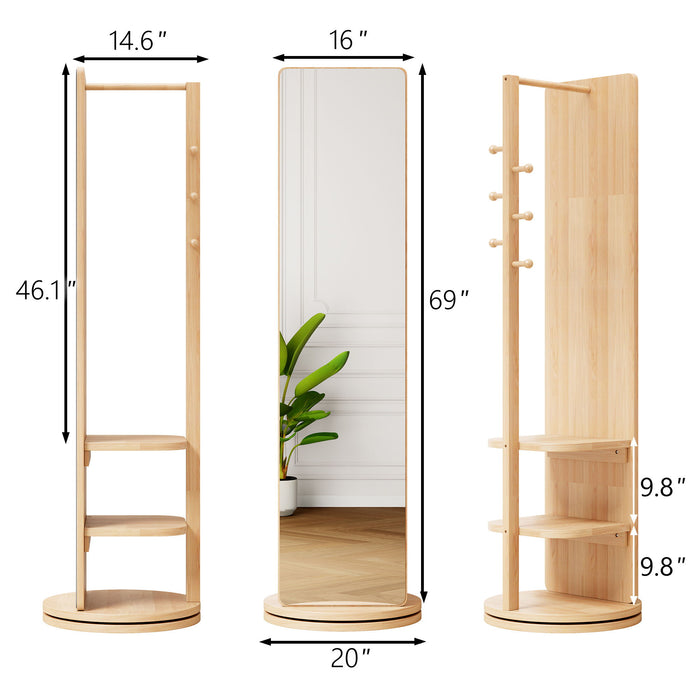 3 In 1 Multifunctional Full Length Clothing Mirror Daily Nest