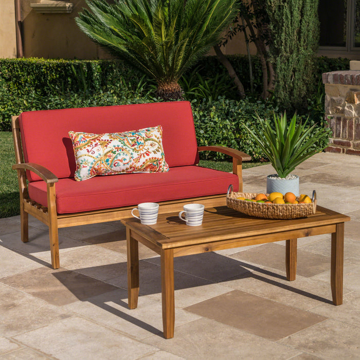 4 Person Outdoor Seating Group With Water Resistant Cushions Noble House