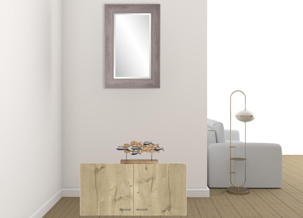 Standard Accent Cabinet With One Shelf - White And Light Oak