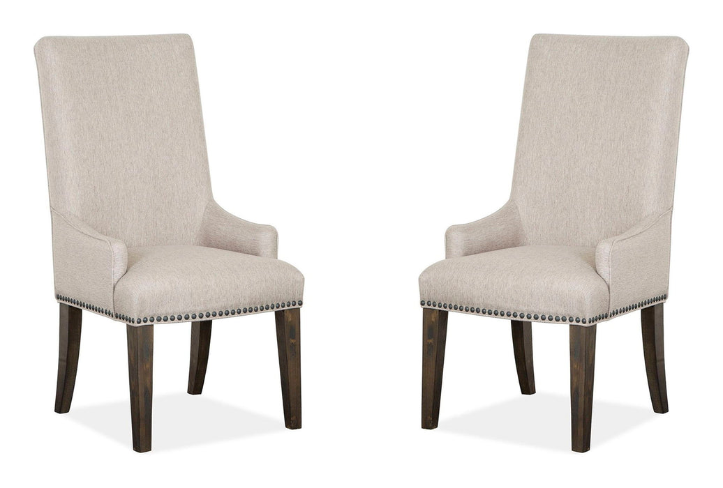 Bellamy - Upholstered Host Chair (Set of 2) - Peppercorn Magnussen Furniture