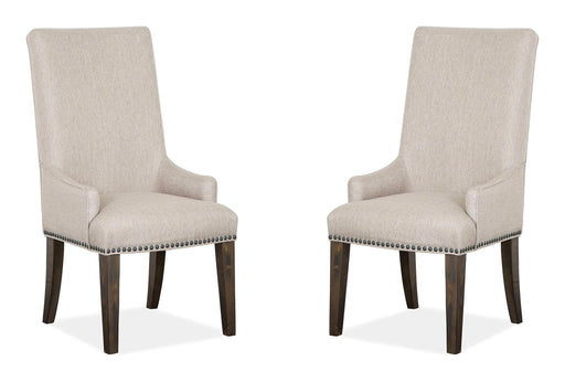 Bellamy - Upholstered Host Chair (Set of 2) - Peppercorn Magnussen Furniture