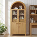 Fluted Tall Arched Pantry Cabinet With Adjustable Shelves Home Essentials