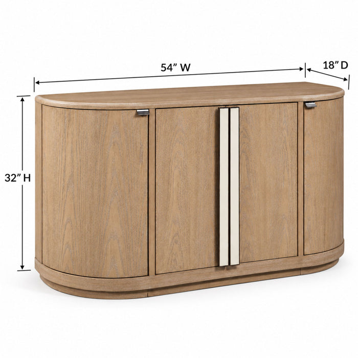 Demilune - Server - Beige Bernards Furniture