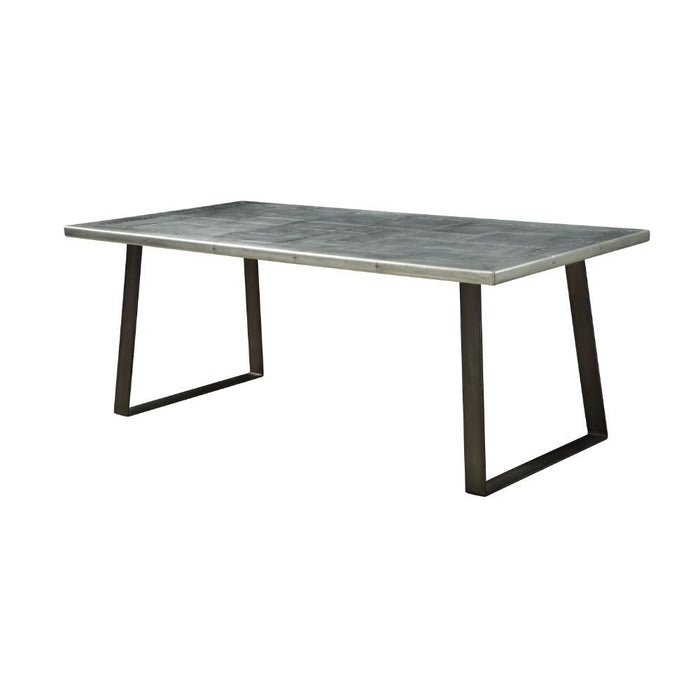 Kaylia - Dining Table - Aluminum & Gunmetal ACME