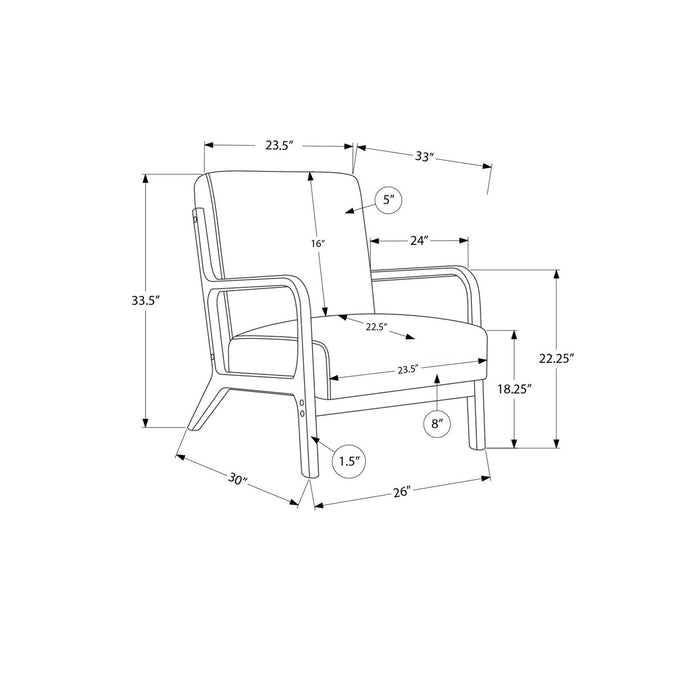 Accent Chair For Living Room Or Bedroom - Green 8th Street