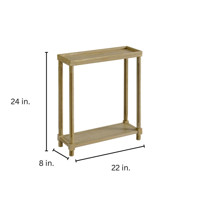 Narrow Side End Tables With Shelf (Set of 2) Home Essentials