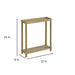 Narrow Side End Tables With Shelf (Set of 2) Home Essentials