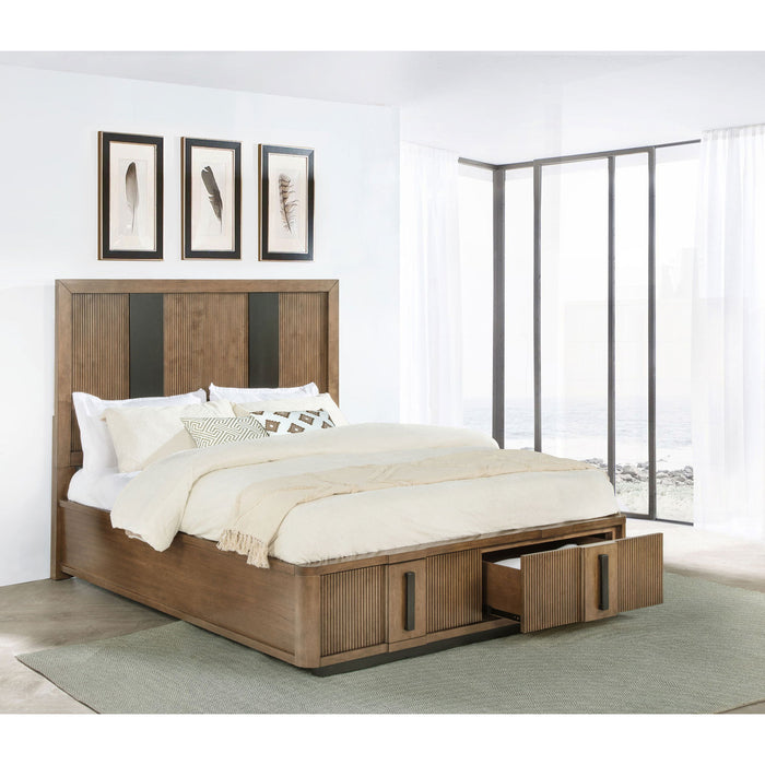 Moraga - 2 Drawer Queen Storage Bed - Ash Brown Furniture Max