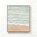 Framed Beach Wall Art, Textured Canvas Painting, Neutral Ocean Decor For Living Room - Beige / Blue Daily Nest