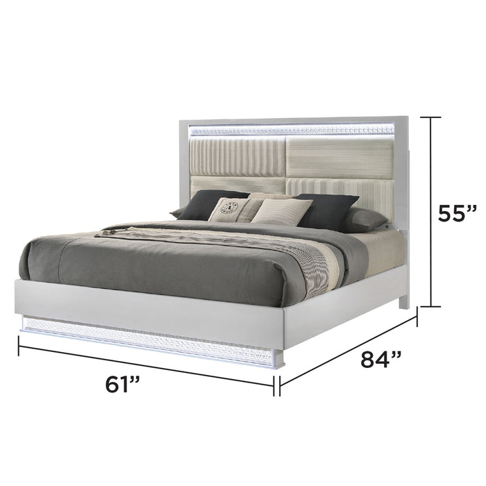 Glam - Bedroom Set With LED Headboard Matrix Furniture Group