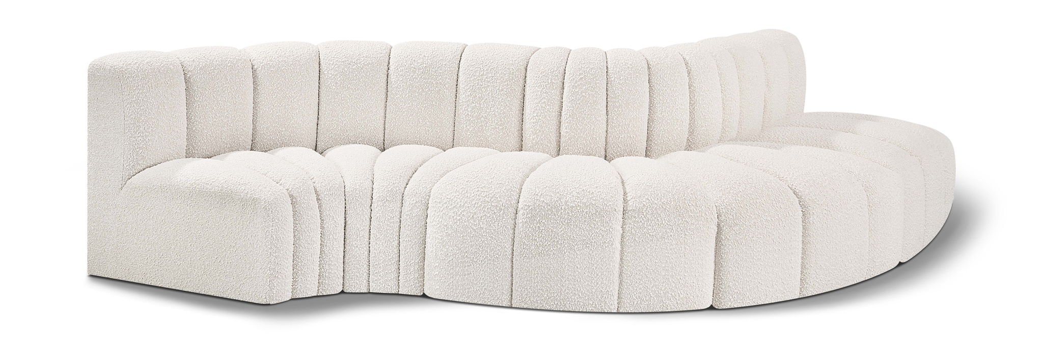 Arc - Boucle Fabric 5 Piece Modular Sofa Meridian Furniture