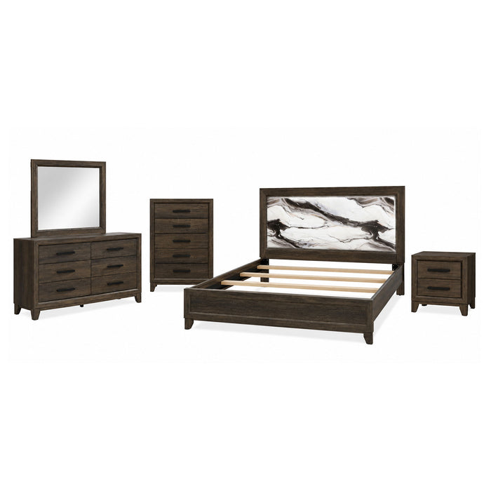 Harry - 5 Piece Bedroom Set With LED Global Furniture USA