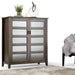 Burlington - Medium Storage Cabinet - Mahogany Brown Simpli-Home