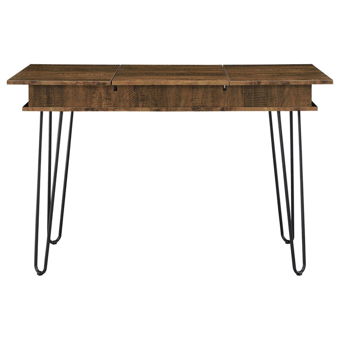 Writing Desk With 4 Hidden Storages - Brown Furniture Max