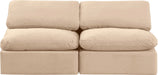 Indulge - Velvet 2 Seat Modular Armless Sofa Meridian Furniture