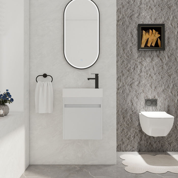 Sink Floating Bathroom Vanity With Soft Close Cabinet Door Home Essentials