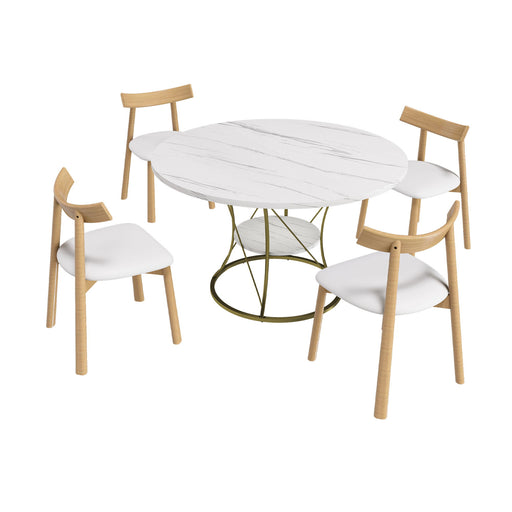 Round Extendable Dining Table Set With Chairs Home Essentials