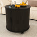 Cylinder Nightstand With Charging Station & Sliding Door Home Essentials