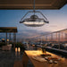 21" Outdoor Ceiling Fan With Dimmable LED Light, 7 Blades, Reversible DC Motor For Gazebos - Matte Black Daily Nest