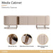 Lisbon - Media Cabinet - Silky Cream / Bronze Michael Amini