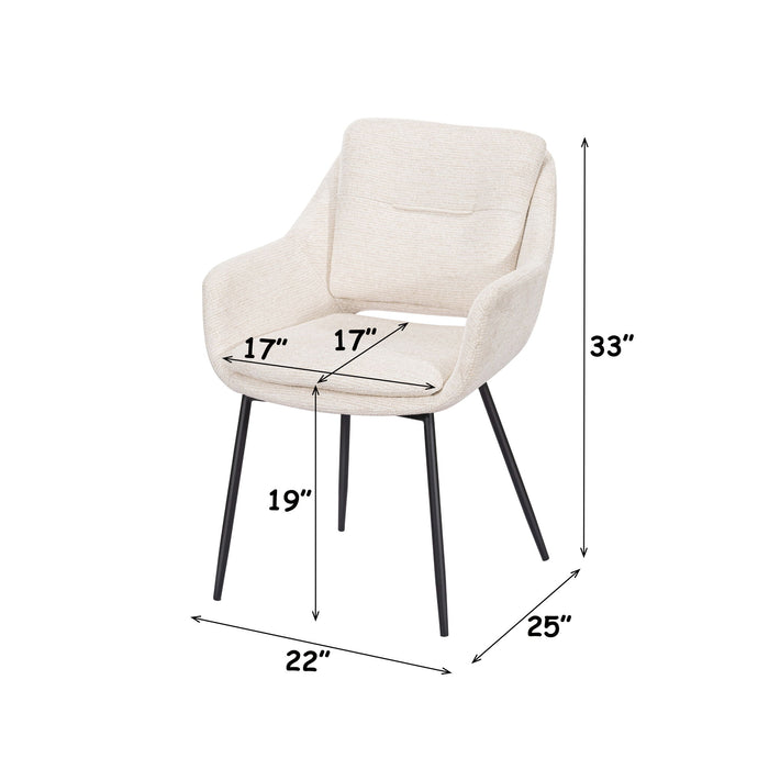 Bexley - Arm Chair (Set of 2) - Beige Acme