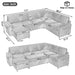 Convertible U-Shaped Sectional Sofa Bed With USB Ports And Storage Hearth and Haven